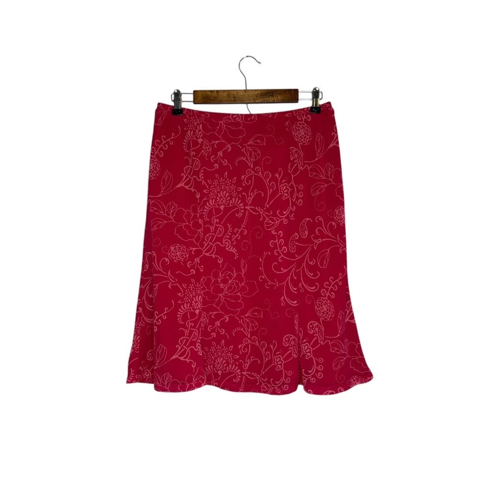 Express Pull On Floral Print Knee Length Skirt Spring Summer NWT Y2K